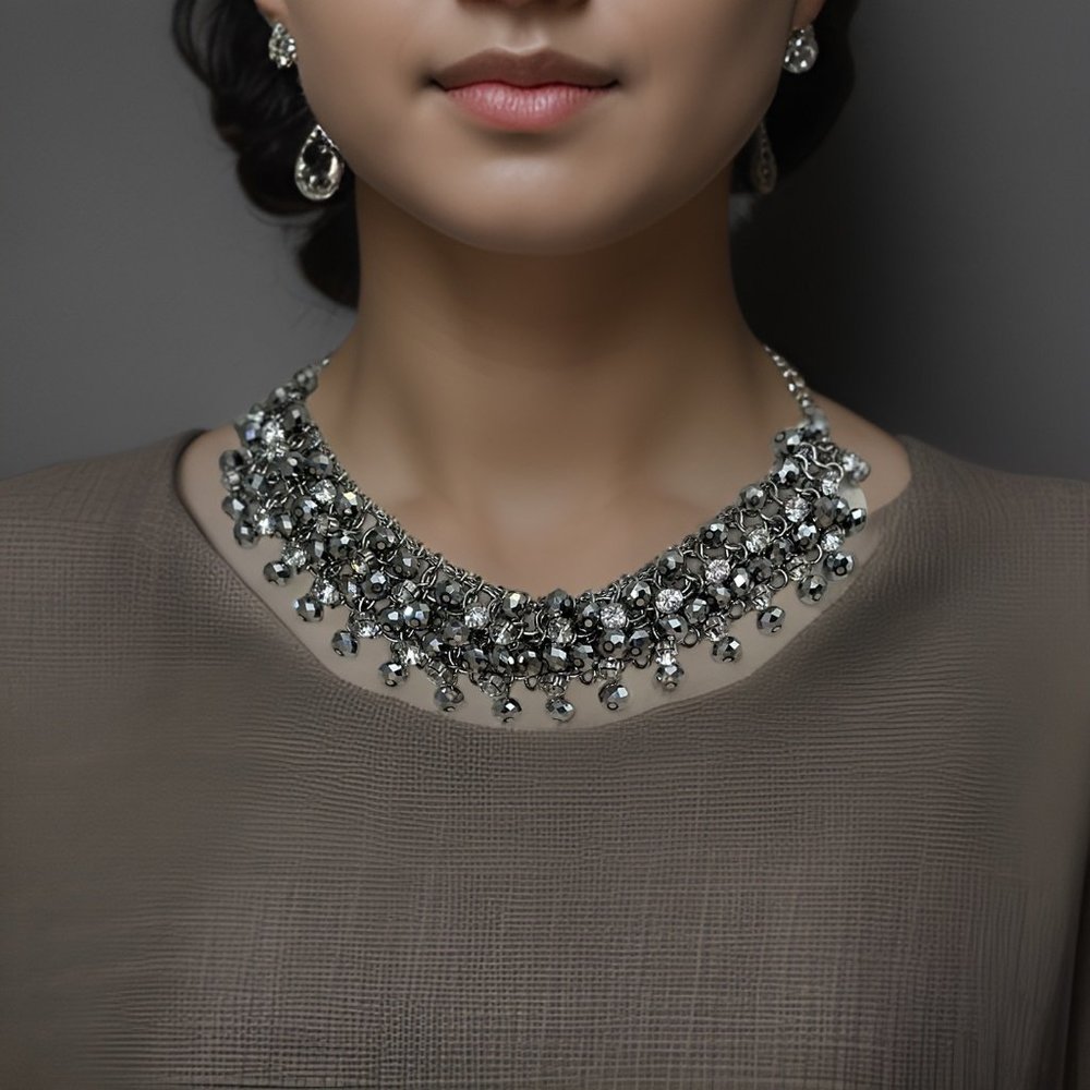 Cookie Lee Metallic Statement Necklace